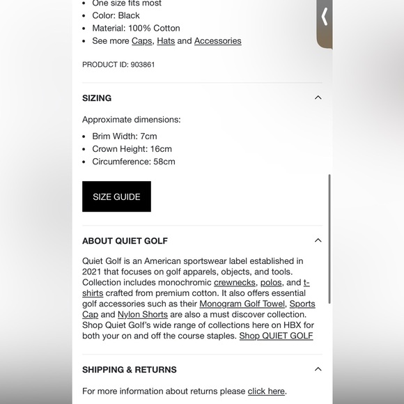 New MRPs $50 QUIET GOLF black MONOGRAM DAD HAT - Picture 9 of 11